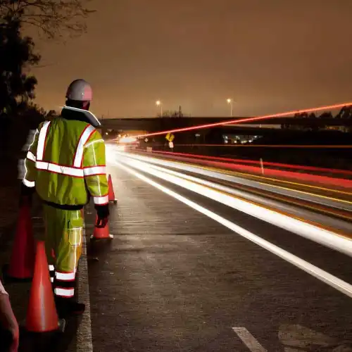 Nighttime Safety In Highway Construction HIgh Vis Workwear